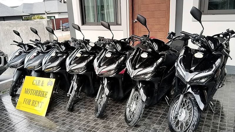 Scooter available for rent in Ao Nang, Krabi