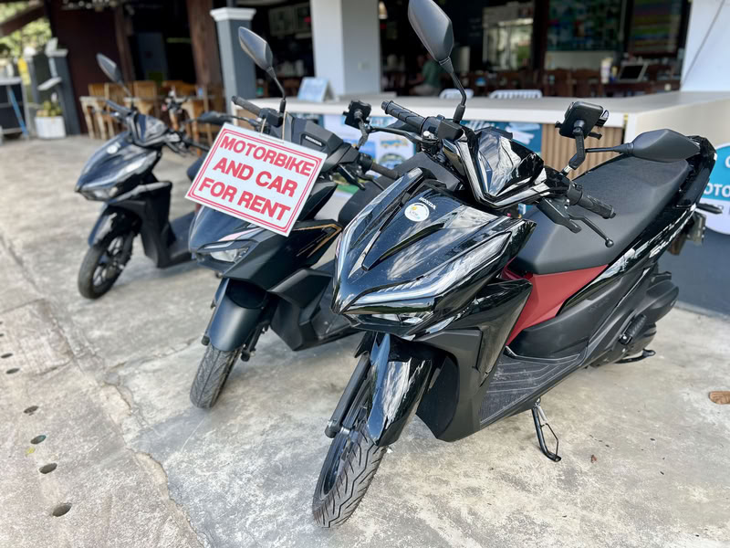 Scooter available for rent in Ao Nang, Krabi
