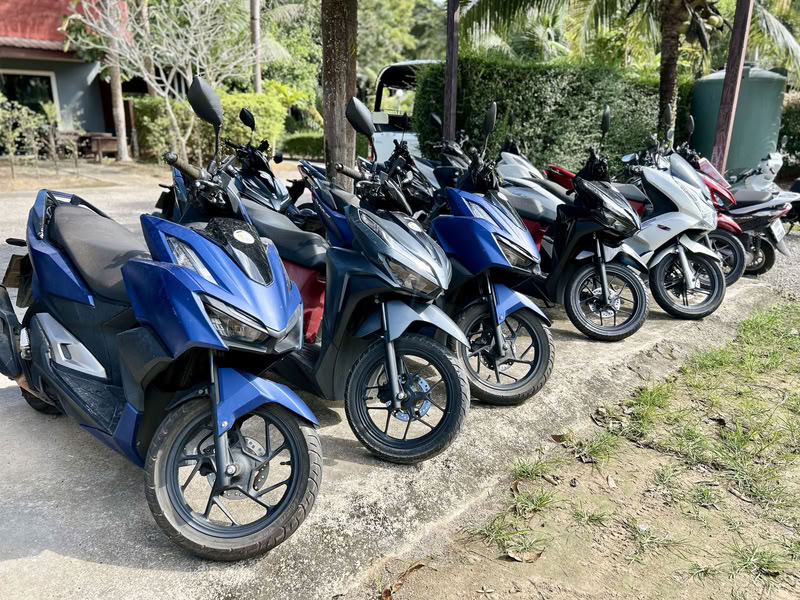 Scooter available for rent in Ao Nang, Krabi
